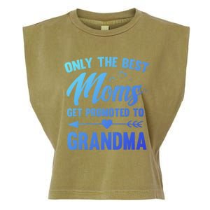 Family 365 Best Moms Get Promoted To Grandma Mothers Day Gift Garment-Dyed Women's Muscle Tee