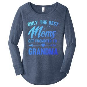 Family 365 Best Moms Get Promoted To Grandma Mothers Day Gift Women's Perfect Tri Tunic Long Sleeve Shirt