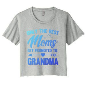 Family 365 Best Moms Get Promoted To Grandma Mothers Day Gift Women's Crop Top Tee