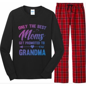 Family 365 Best Moms Get Promoted To Grandma Mothers Day Gift Long Sleeve Pajama Set