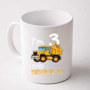 Funny 3th Birthday Construction Three 3yr Old Coffee Mug