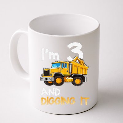 Funny 3th Birthday Construction Three 3yr Old Coffee Mug