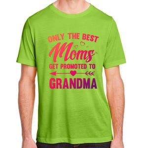 Family 365 Best Moms Get Promoted To Grandma Mothers Day Gift Adult ChromaSoft Performance T-Shirt