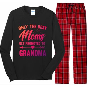 Family 365 Best Moms Get Promoted To Grandma Mothers Day Gift Long Sleeve Pajama Set