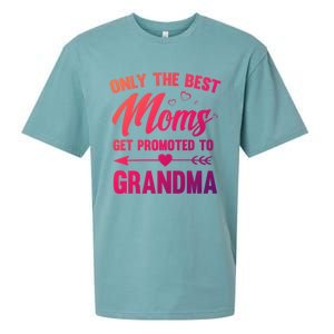 Family 365 Best Moms Get Promoted To Grandma Mothers Day Gift Sueded Cloud Jersey T-Shirt