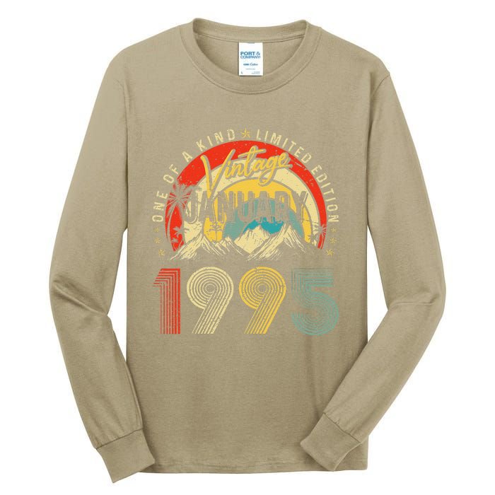 Funny 30th Birthday Vintage January 1995 Forbday Tall Long Sleeve T-Shirt