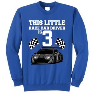 Funny 3rd Birthday Gift 3 Years Old Race Car Drivers Meaningful Gift Sweatshirt