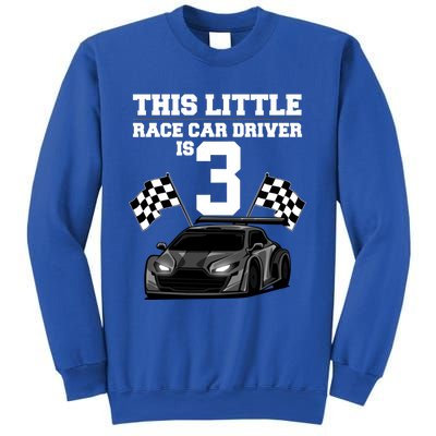 Funny 3rd Birthday Gift 3 Years Old Race Car Drivers Meaningful Gift Sweatshirt