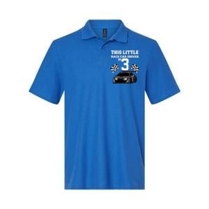 Funny 3rd Birthday Gift 3 Years Old Race Car Drivers Meaningful Gift Softstyle Adult Sport Polo