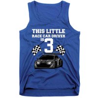 Funny 3rd Birthday Gift 3 Years Old Race Car Drivers Meaningful Gift Tank Top