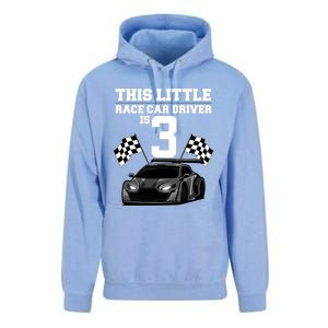 Funny 3rd Birthday Gift 3 Years Old Race Car Drivers Meaningful Gift Unisex Surf Hoodie