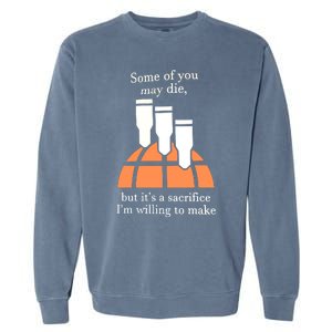 Funny 380 Barrage Meme Garment-Dyed Sweatshirt