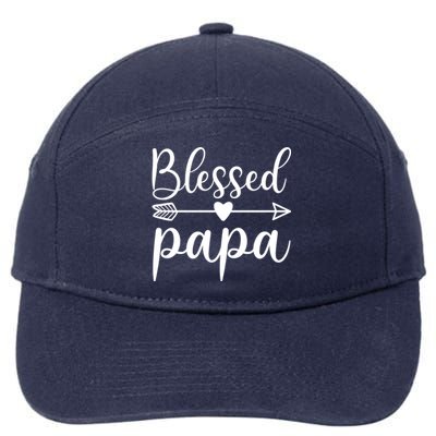 Family 365 Blessed Papa Tee Blessed Father Dad Top Cool Gift 7-Panel Snapback Hat