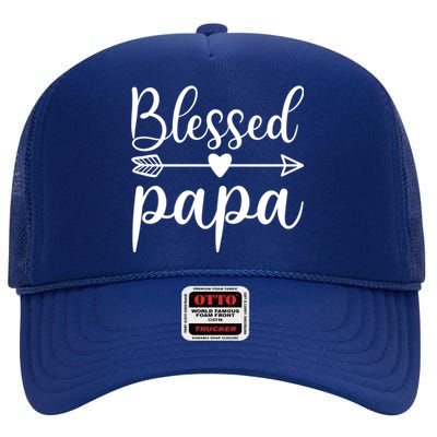 Family 365 Blessed Papa Tee Blessed Father Dad Top Cool Gift High Crown Mesh Back Trucker Hat