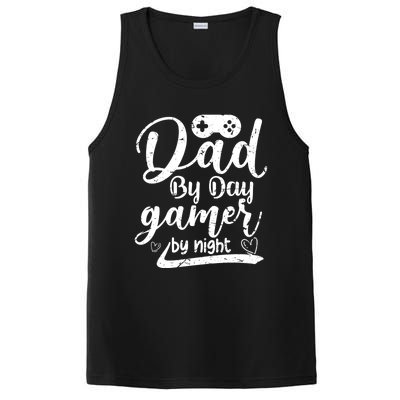 Family 365 Dad By Day Gamer By Night Gift PosiCharge Competitor Tank