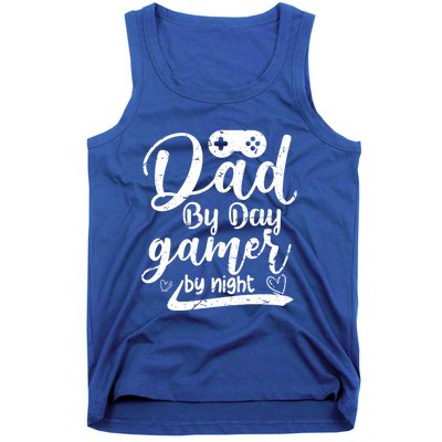 Family 365 Dad By Day Gamer By Night Gift Tank Top