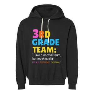 Funny 3rd Grade Team Like Normal But Cooler Third Graders Garment-Dyed Fleece Hoodie