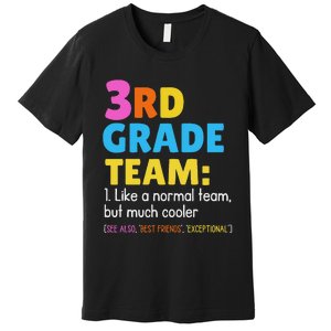 Funny 3rd Grade Team Like Normal But Cooler Third Graders Premium T-Shirt