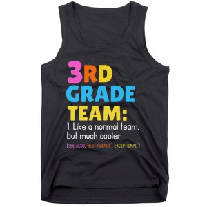 Funny 3rd Grade Team Like Normal But Cooler Third Graders Tank Top