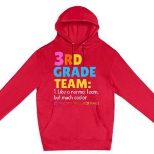 Funny 3rd Grade Team Like Normal But Cooler Third Graders Premium Pullover Hoodie