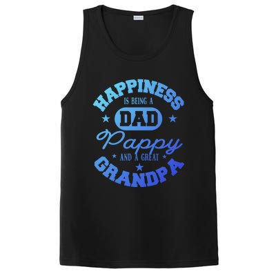 Family 365 Happiness Is Being A Dad Pappy And Great Grandpa Cool Gift PosiCharge Competitor Tank