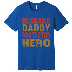 Family 365 Husband Daddy Protector Hero Cool Gift Premium T-Shirt