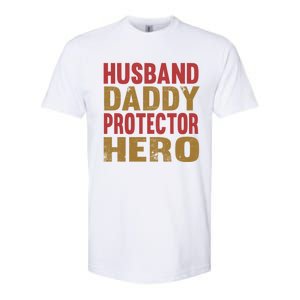 Family 365 Husband Daddy Protector Hero Cool Gift Softstyle CVC T-Shirt