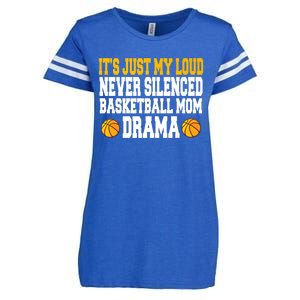 Family 365 Loud Never Silenced Basketball Mom Funny Cute Gift Enza Ladies Jersey Football T-Shirt