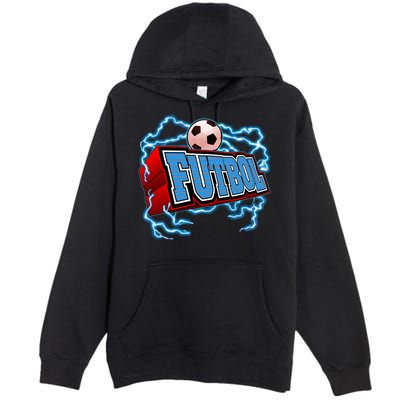 Futbol 3D Logo Premium Pullover Hoodie