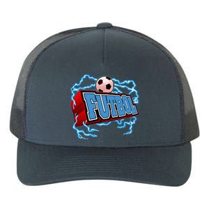 Futbol 3D Logo Yupoong Adult 5-Panel Trucker Hat