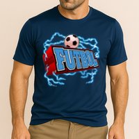 Futbol 3D Logo Cooling Performance Crew T-Shirt