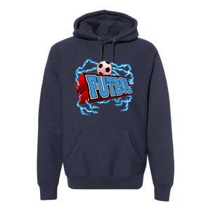 Futbol 3D Logo Premium Hoodie