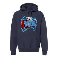 Futbol 3D Logo Premium Hoodie