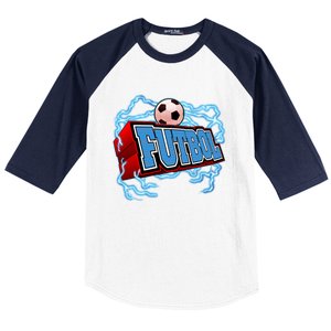 Futbol 3D Logo Baseball Sleeve Shirt