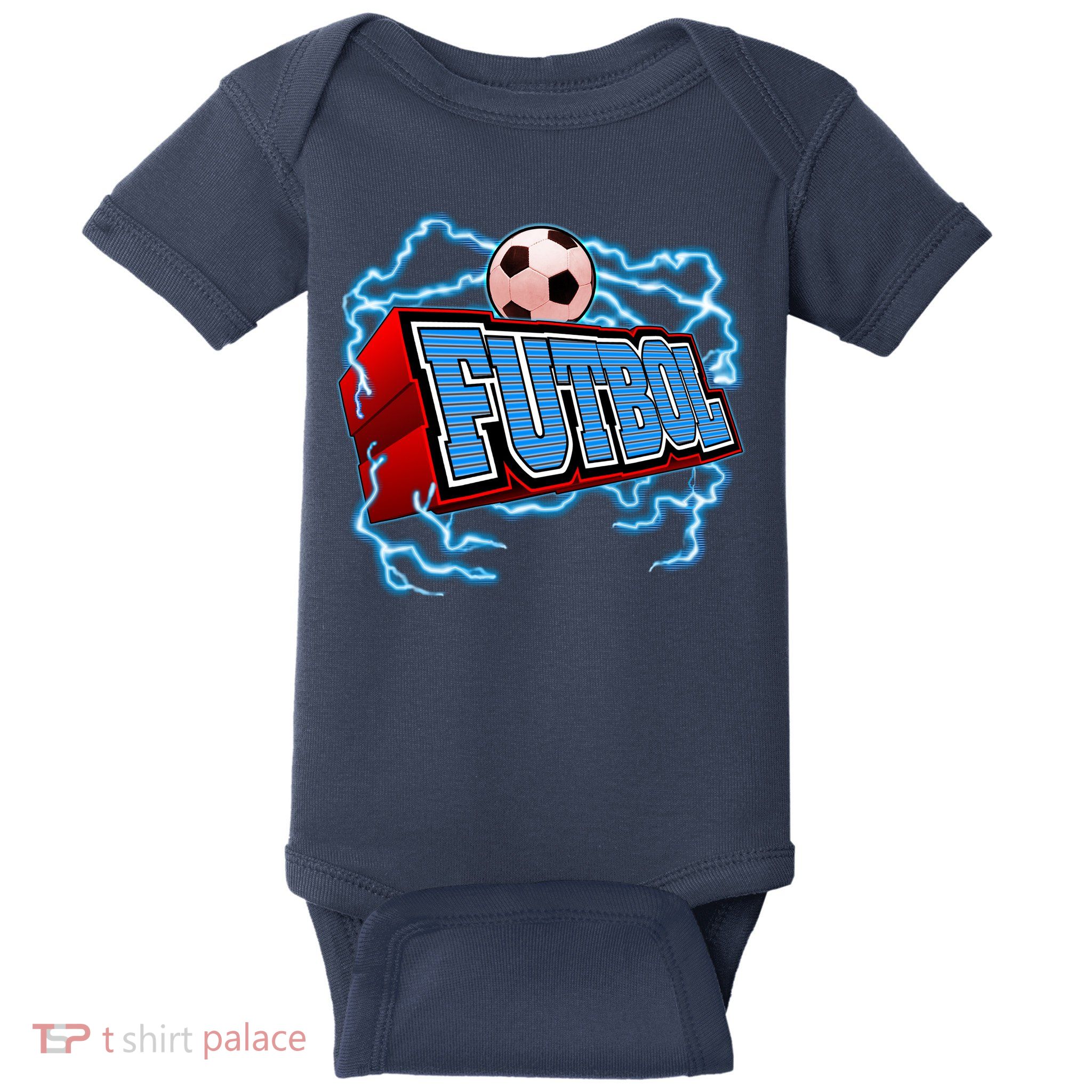Futbol 3D Logo Baby Bodysuit