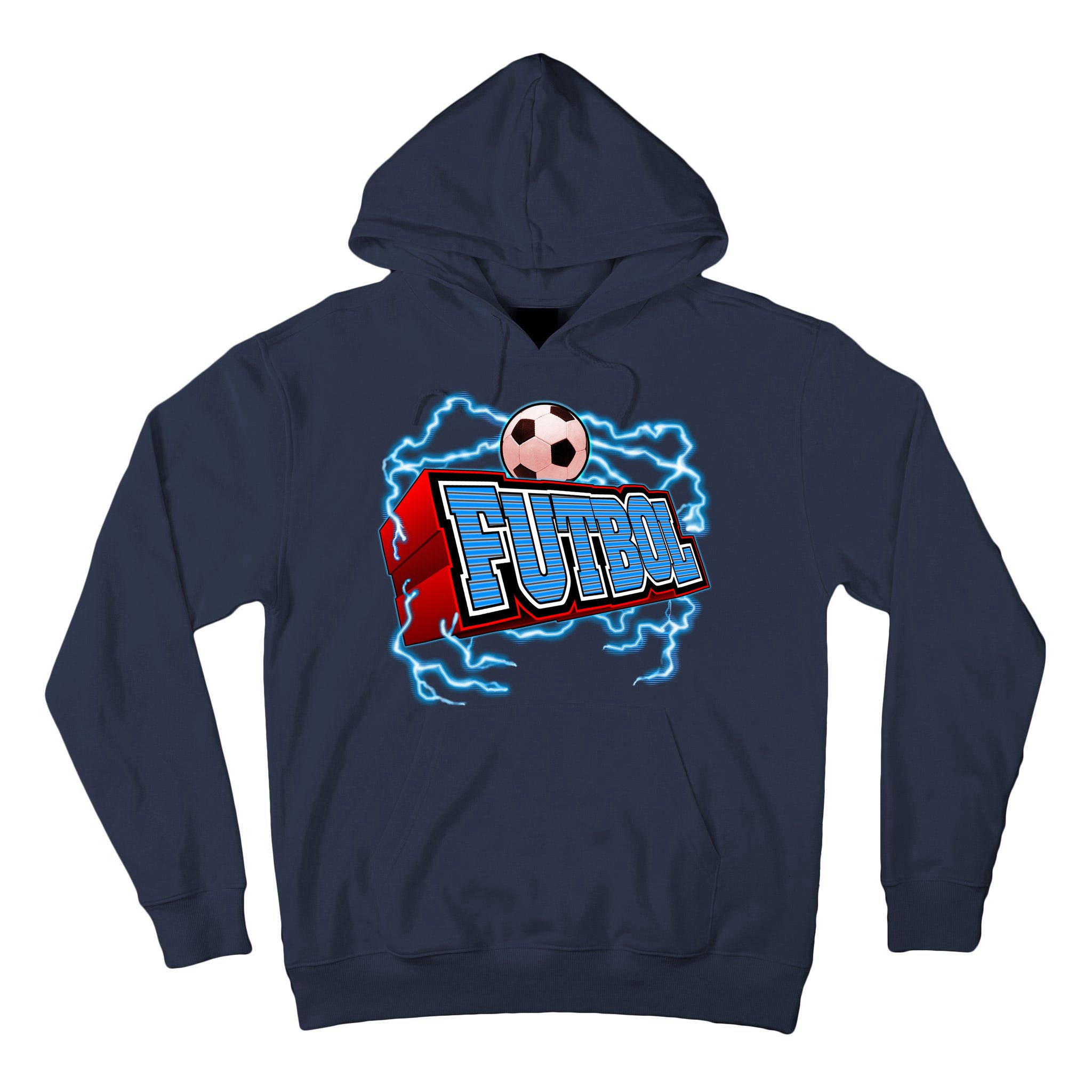 Futbol 3D Logo Tall Hoodie