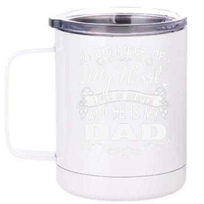 FAMILY 365 My Dad Lives In Heaven Memorial Day Father Daddy 12 oz Stainless Steel Tumbler Cup