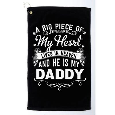 FAMILY 365 My Daddy Lives In Heaven Memorial Day Dad Father Golf Towel