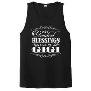 Family 365 My Greatest Blessing Calls Me Gigi Grandma Great Gift PosiCharge Competitor Tank