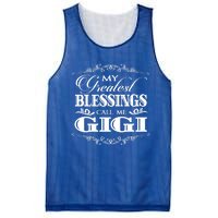 Family 365 My Greatest Blessing Calls Me Gigi Grandma Great Gift Mesh Reversible Basketball Jersey Tank