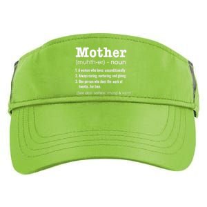 FAMILY 365 Mother Definition Tee Mother's Day Gift Adult Drive Performance Visor