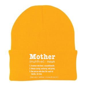 FAMILY 365 Mother Definition Tee Mother's Day Gift Knit Cap Winter Beanie