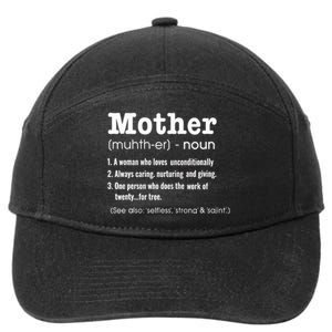 FAMILY 365 Mother Definition Tee Mother's Day Gift 7-Panel Snapback Hat