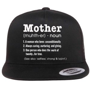 FAMILY 365 Mother Definition Tee Mother's Day Gift Flat Bill Trucker Hat