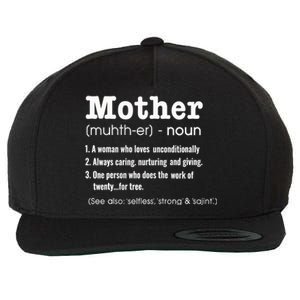 FAMILY 365 Mother Definition Tee Mother's Day Gift Wool Snapback Cap