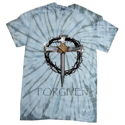 Forgiven 3 Nails Crown Of Thorns Tie-Dye T-Shirt