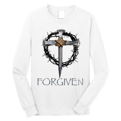 Forgiven 3 Nails Crown Of Thorns Long Sleeve Shirt