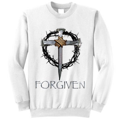 Forgiven 3 Nails Crown Of Thorns Sweatshirt