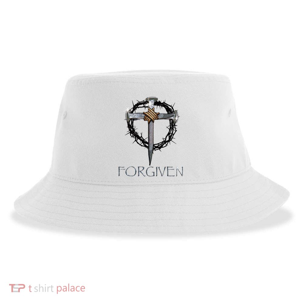 Forgiven 3 Nails Crown Of Thorns Sustainable Bucket Hat