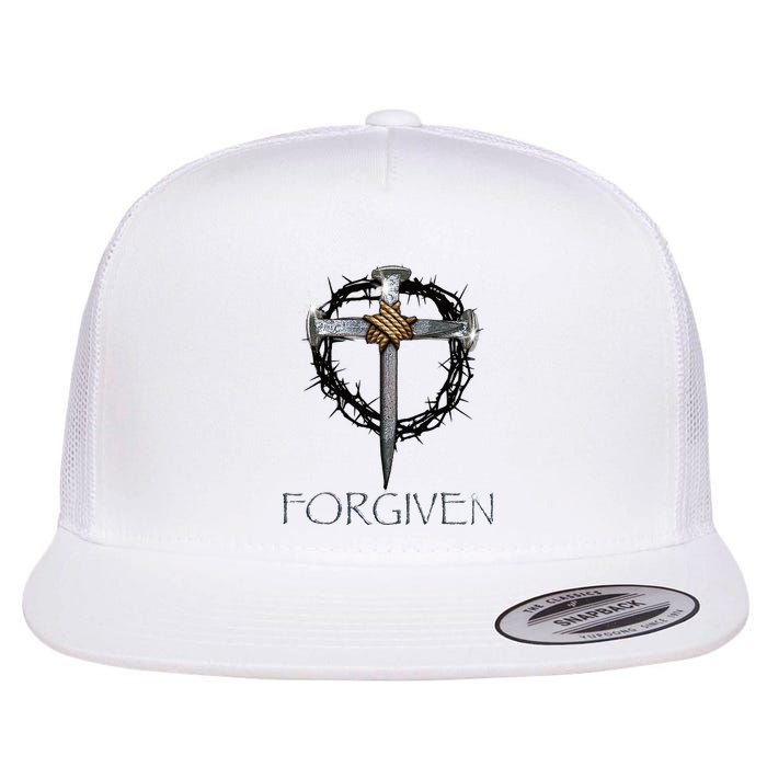 Forgiven 3 Nails Crown Of Thorns Flat Bill Trucker Hat